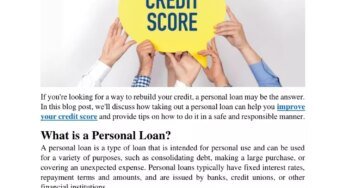 Rebuilding Your Credit score: Harnessing The Energy Of Private Loans